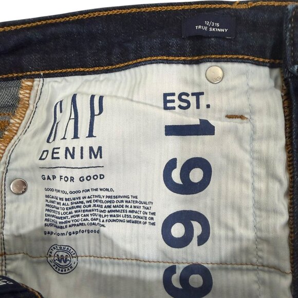 GAP High Waist Skinny Stretch Denim Ankle Jeans Sz 12 EUC - Picture 6 of 7